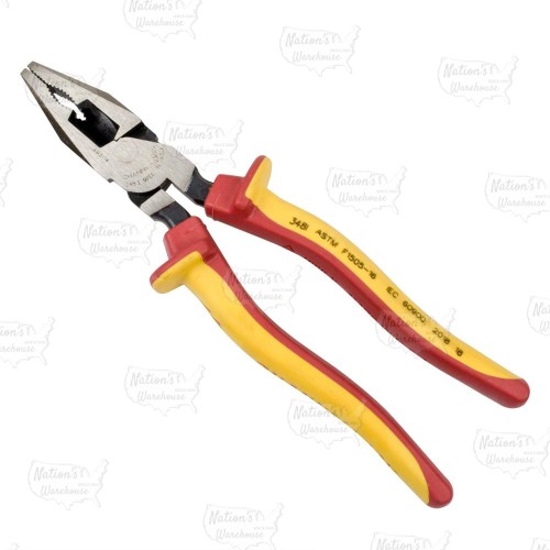 348I Channellock 8" High Leverage Linemen's Plier w/ 1000V Insulated Grip