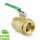 3” NPT Threaded Brass Ball Valve, Full Port (Lead-Free)