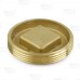 Heavy-Duty Brass Threaded Flush Cleanout Plug w/ Countersunk Square Head, 2" MIP