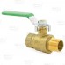 1/2" Male x 1/2" Female NPT Threaded Brass Ball Valve, Full Port, Lead-Free