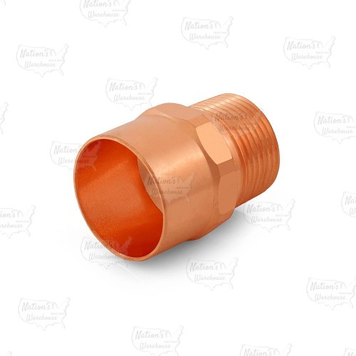 1-1/4" Copper x 1" Male Threaded Adapter