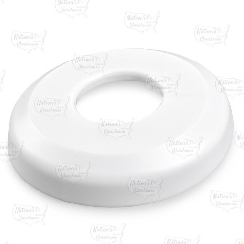 1" IPS White Plastic Escutcheon for 1" Iron/Brass/Steel Pipe