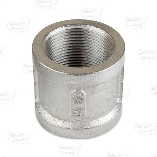 1-1/4" 304 Stainless Steel Coupling, FNPT threaded