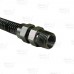 24" Low-Visibility (Black) Stainless Steel Gas Fireplace Connector, 1/2" MIP (3/8" FIP) x 1/2" FIP, 3/8" ID