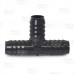 1" Barbed Insert PVC Tee, Sch 40, Gray