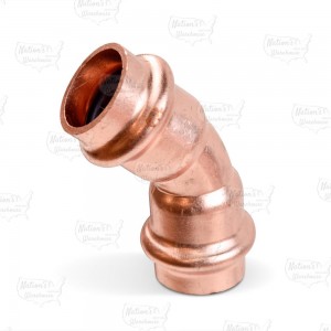 1/2" Press Copper 45° Elbow, Imported