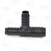 1" x 3/4" x 3/4" Barbed Insert PVC Reducing Tee, Sch 40, Gray