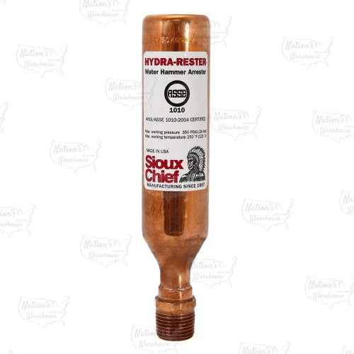 Sioux Chief 652-A 1/2 inch MIP Hydra-Rester Commercial Water Hammer Arrestor, Lead-Free