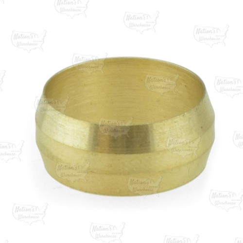 5/8" OD Brass Compression Sleeve, Lead-Free (Bag of 10)