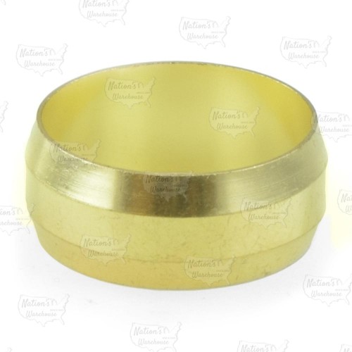 7/8" OD Brass Compression Sleeve, Lead-Free