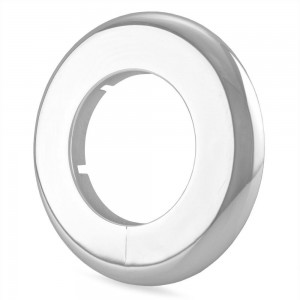 2" IPS Chrome Plated Plastic, Split-Type Escutcheon for 2" Brass, Iron Pipes