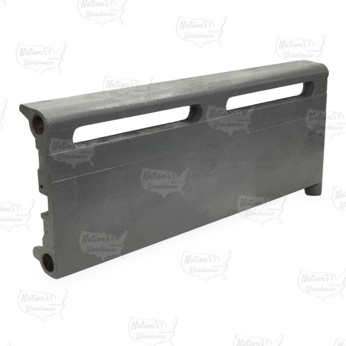 2ft Cast Iron Baseboard Radiator (Right Section), Floor Standing, 10" H x 2-1/2" D x 24" W..