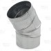 6" Galvanized 90° Adjustable Flue Elbow, 26 GA..