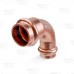 3/4" x 1/2" Press Copper Reducing 90° Elbow, Imported