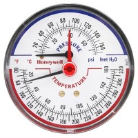 Honeywell TD-090 3-1/8" Teperature & Pressure Tridicator, Male NPT