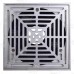 QuadDrain Square Floor Drain w/ Stainless Steel Strainer & Ring, PVC 2" Hub x 3" Inside Fit