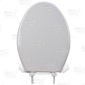 Bemis 7900TDGSL (White) Hospitality Plastic Elongated Toilet Seat w/ Soft-Close & DuraGuard, Heavy-Duty