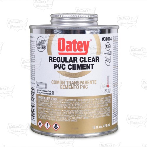 4 oz Medium-Body PVC Cement w/ Dauber, Clear