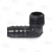 3/4" Barbed Insert x 3/4" Male NPT 90° PVC Elbow, Sch 40, Gray