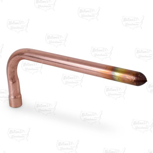 1/2" Female Sweat Copper Stub Out Elbow, 3.5" x 8"