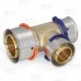 1" x 3/4" x 3/4" PEX Press Tee, Lead-Free Bronze