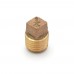 1/4" MPT Square-Head Brass Plug, Lead-Free