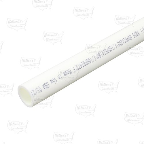 1" x 10ft Straight Length (Stick) PowerPEX Non-Barrier PEX-B Pipe, White (Expandable, F1960 compliant)