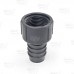 1" Barbed Insert x 1" Female NPT Threaded PVC Adapter, Sch 40, Gray