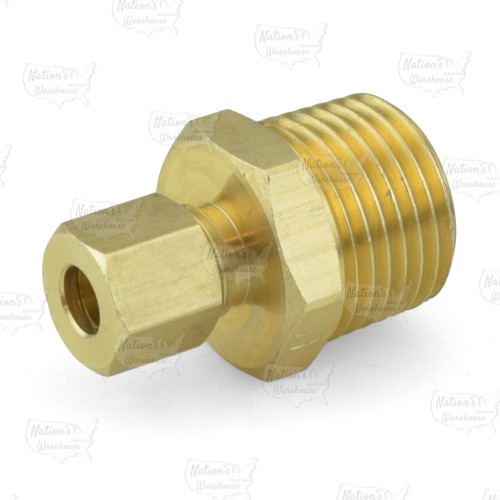 1/4" OD x 1/2" MIP Threaded Compression Adapter, Lead-Free (Bag of 10)