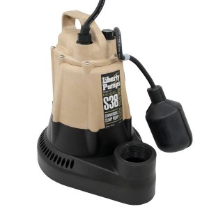 Liberty Pumps S38, 1/3HP Automatic Sump Pump, Wide Angle Float Switch, 115V, 10'