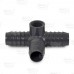 1" Barbed Insert x 1/2" Female NPT Side Outlet PVC Tee, Sch 40, Gray