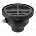 FinishLine Adjustable Floor Drain Complete Assembly, Round, Ductile Iron, 3" Cast Iron No-Hub