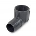 1-1/2" Barbed Insert x 1-1/2" Female NPT 90° PVC Elbow, Sch 40, Gray