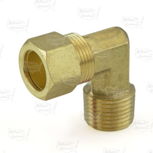 5/8" OD x 1/2" MIP Threaded Compression Elbow, Lead-Free