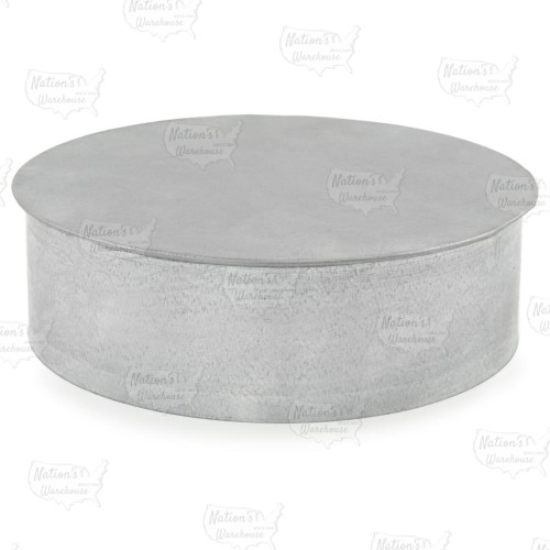 7" Galvanized Clean-Out Cap, 24 GA..