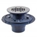 Round PVC Shower Pan Drain w/ Snap-in 19-Gauge St. Steel Strainer, 2" Hub x 3" Inside Fit (less test plug)