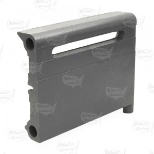 1ft Cast Iron Baseboard Radiator (Right Section), Floor Standing, 10" H x 2-1/2" D x 12" W..