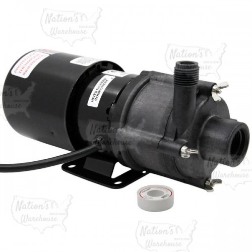 Magnetic Drive Pump for Highly Corrosive, 1/12HP, 115V
