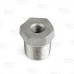 1/2" x 1/8" 304 Stainless Steel Hex Bushing, MNPT x FNPT threaded