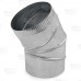 7" Galvanized 90° Adjustable Flue Elbow, 24 GA..