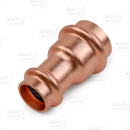 3/4" x 1/2" Press Copper Reducing Coupling, Imported