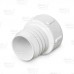 2" Barbed Insert x 2" Socket PVC Adapter, Sch 40, White