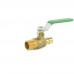 1/2" PEX Expansion x 1/2" MPT Threaded Brass Ball Valve, Lead-Free