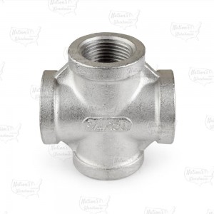 3/4" 304 Stainless Steel Cross, FNPT threaded