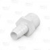 3/4" Barbed Insert x 1" Spigot (3/4" Socket) Nesting PVC Adapter, Sch 40, White