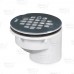 2" Hub, Offset PVC Shower Module Drain (Solvent Weld) w/ Snap-in Strainer, Receptor Base