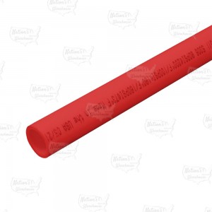 1" x 10ft Straight Length (Stick) PowerPEX Non-Barrier PEX-B Pipe, Red (Expandable, F1960 compliant)