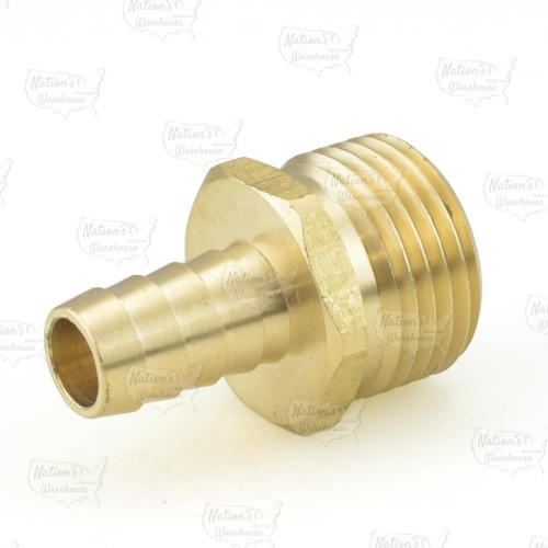 3/4" MGH x 1/2" Hose Barb Brass Adapter