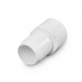 1-1/2" Barbed Insert x 1-1/2" Spigot PVC Adapter, Sch 40, White