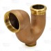 2" FNPT x 1-1/2" Tubular Cast Brass NY Reg P-Trap w/ Cleanout